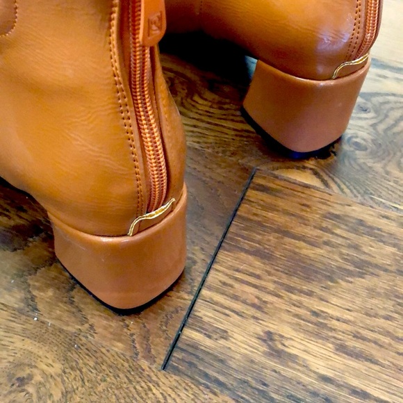 Square Toe Patent Leather Ankle Boots Size 10.5 - Picture 5 of 7